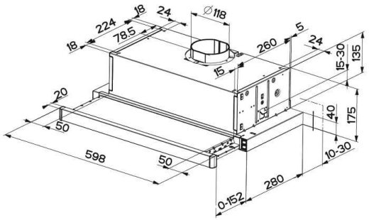 Вытяжка встраиваемая телескопическая Franke FTC 601 GR XS 110.0439.278 - 3