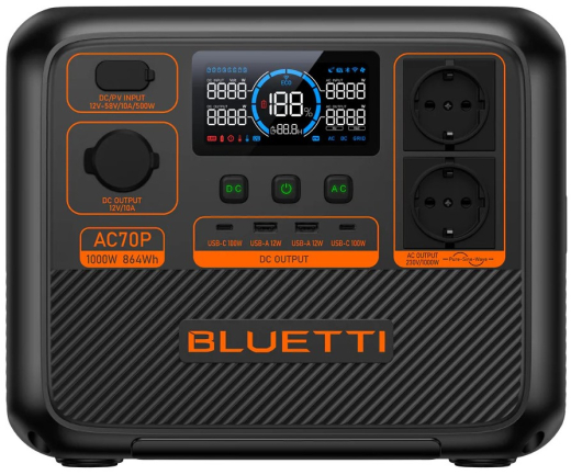 Зарядная станция BLUETTI AC70P 864Wh 1000W - 1