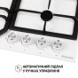 Поверхность газовая на металле Perfelli HGM 61424 WH - 4