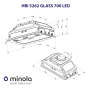 Полновстраиваемая вытяжка Minola HBI 5262 GR GLASS 700 LED - 9