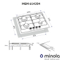 Варильна поверхня Minola MGM 614204 WH - 9