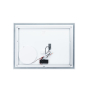 Зеркало Qtap Stork 800х600 с LED-подсветкой Touch, линза, цифровые часы, диммер, рег. яркости QT157814226080W - 5