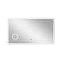 Зеркало Qtap Crow 1200х700 с LED-подсветкой Touch, линза, цифровые часы, диммер, рег. яркости QT0578141670120W - 3