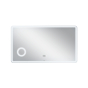 Зеркало Qtap Crow 1200х700 с LED-подсветкой Touch, линза, цифровые часы, диммер, рег. яркости QT0578141670120W - 4