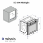 Духова шафа електрична Minola EO 674 Midnight - 14