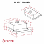 Вытяжка телескопическая Perfelli TL 6212 BL 700 LED - 12