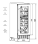 Встраиваемый винный шкаф BERG BRGWA17D Черное стекло - 5