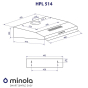 Вытяжка плоская Minola HPL 514 BL - 11