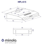 Витяжка плоска Minola HPL 615 WH - 11