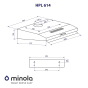 Витяжка плоска Minola HPL 614 WH - 11