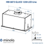 Витяжка вбудована Minola HBI 6873 BL GLASS 1200 LED LINE - 10