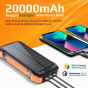 Зовнішній акумулятор (павербанк) із сонячною панеллю Promate SolarTank-20PDQI 20W 20000mAh Black (solartank-20pdqi.black) - 3