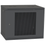 Шкаф телекоммуникационный двери IPCOM 12U 600x600 перфорация (черный) - 1