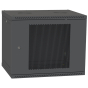 Шкаф телекоммуникационный двери IPCOM 9U 600x600 перф (черный) - 1