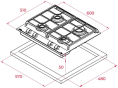 Газова варильна поверхня Teka GZC 64300 XBN (112570034) - 7