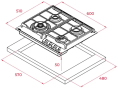 Газовая варочная поверхность Teka GZC 64320 XBN (112570042) - 8