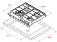 Газовая варочная поверхность Teka GZC 64320 XBN ST (112570099) - 7