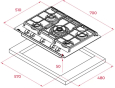 Газова варильна поверхня Teka GZC 75330 XBN ST (112570101) - 7