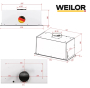Вытяжка встраиваемая Weilor LUMINA WBG 66 WHITE - 5