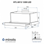 Витяжка MINOLA HTL 6915 I 1300 LED - 6