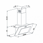 Витяжка ELEYUS VERTICAL 470 50 BL - 8