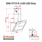 Витяжка Perfelli DNS 9753 B 1100 WH/BL LED Strip - 6