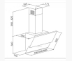 Витяжка похильна ELEYUS VERTICAL 470 60 BL - 7