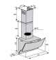 Вытяжка наклонная Ventolux WAVE 60 BK (900) TRC - 5