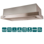 Витяжка VENTOLUX GARDA 60 INOX (500) LED - 2
