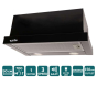 Витяжка VENTOLUX GARDA 50 BK (700) LED - 2