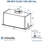 Витяжка вбудована Minola HBI 6873 WH GLASS 1200 LED Line - 9
