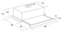 Вытяжка телескопическая Pyramida TX 60 (1100) R BL - 5