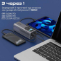 Універсальна мобільна батарея Promate Titan-160 140W 27600mAh Gray (titan-160) - 4