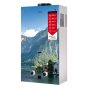 Колонка газовая дымоходная Aquatronic JSD20-AG208 10 л панель стеклянная с рисунком горы - 1
