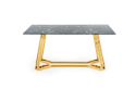 Обеденный стол Halmar KONAMI 160х90 см чёрный мрамор/золото - 5