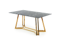 Обеденный стол Halmar KONAMI 160х90 см чёрный мрамор/золото - 7