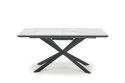 Розкладний стіл Halmar DIESEL 160х90 см білий мармур/чорний - 4