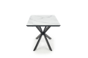 Розкладний стіл Halmar DIESEL 160х90 см білий мармур/чорний - 6