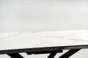 Стол раскладной Halmar DIESEL 160х90 см белый мрамор/чёрный - 9