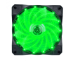 Вентилятор 1stPlayer A1-15LED Green bulk; 120х120х25мм, 4-pin - 1