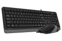 Комплект (клавіатура, миша) A4Tech F1010 Black/Grey USB - 3