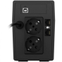 ДБЖ NJOY Cadu 650 (UPCMTLS665TCAAZ01B), Lin.int., AVR, 2 x Schuko, USB, LCD, пластик - 2