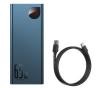 Повербанк Baseus Adaman Metal Digital Display 20000mAh 65W QC PD 3.0 +Type-C Blue (PPIMDA-D03) - 6
