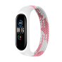 Ремешок BeCover Elastic Nylon Style для Xiaomi Mi Smart Band 5/Mi Smart Band 6 (Size M) Pink/White (706153) - 1