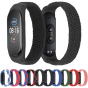 Ремешок BeCover Elastic Nylon Style для Xiaomi Mi Smart Band 5/Mi Smart Band 6 (Size M) Black/White (706147) - 2