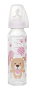 Скляна пляшка Nip 250 мл, (дівчинка) соска ортодонтична, антиколікова, силікон (від 0-6) M (середній потік) - 1