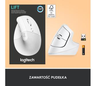 Миша Logitech Lift Vertical Ergonomic Mouse Off-White (910-006475) - 7