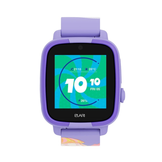 Детский телефон-часы с GPS трекером Elari FixiTime Fun Lilac (ELFITF-LIL) - 1
