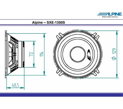 Автомобільна акустична система Alpine SXE-1350S - 3