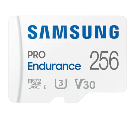Карта памяти Samsung 256 GB microSDXC Class 10 UHS-I U3 V30 Pro Endurance + SD адаптер MB-MJ256KA - 1